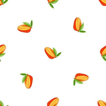 Cut mango pattern seamless vector イラスト素材