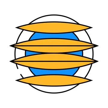 Cut mango on plate icon color illustration Stock Illustration