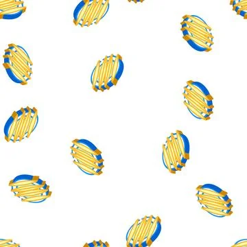 Cut mango on plate isometric icon seamless pattern Stock Illustration