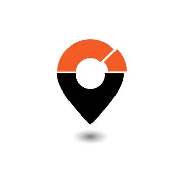 Cut map pointer vector design template illustration Illustration