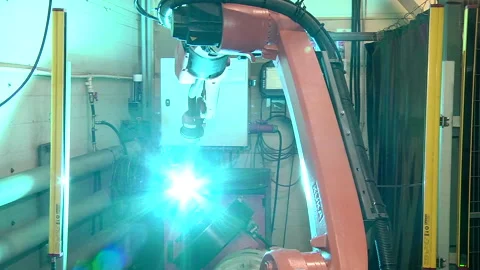 Cut Metal Material Laser Burn Stock Footage 160368331