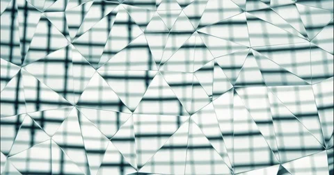 The cut mirror transforms from concrete to bokeh blurred background Stock Footage 118281810
