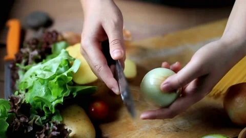 Cut onion Stock Footage 236986436