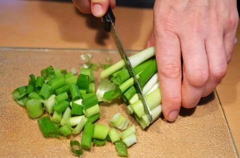 Cut the onions Stock Photos