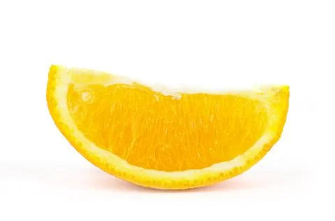 Cut of orange fruit background isolated on white Stock Photos