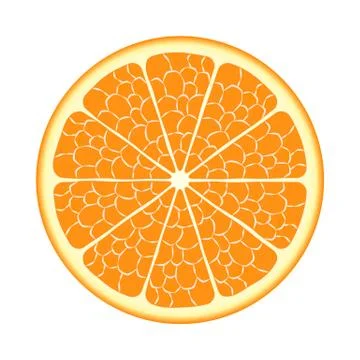 Cut orange fruit. Vector EPS10 Stock Illustration