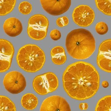 Cut orange pattern on gray background Stock Photos