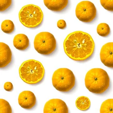 Cut orange pattern on white background 2 Stock Photos