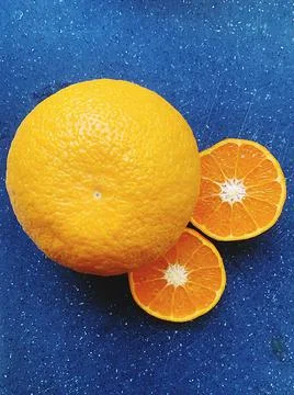 Cut orange Stock Photos