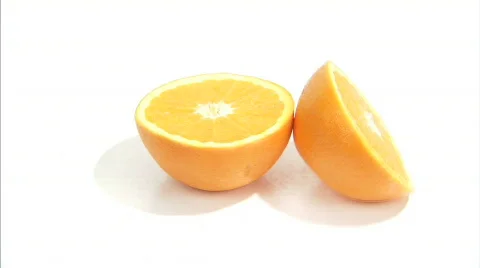 Cut oranges spinning close up5 Stock Footage 631202