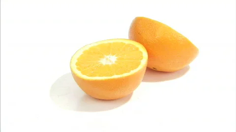 Cut oranges spinning close up5 Stock Footage 631270