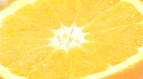 Cut oranges spinning close up5 Stock Footage 631288