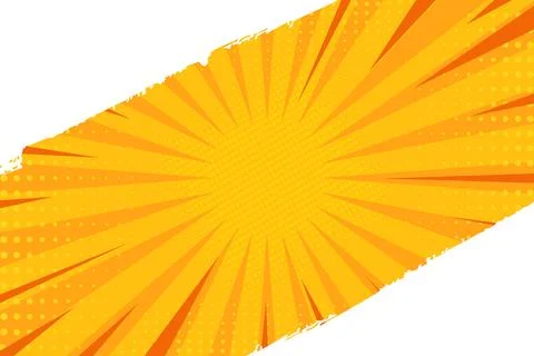 Cut out and isolated comic background in pop art style with sun rays Stock Illustration