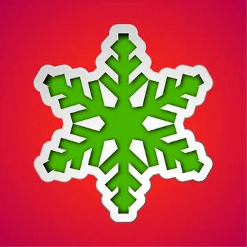Cut out christmas snowflake Stock Illustration