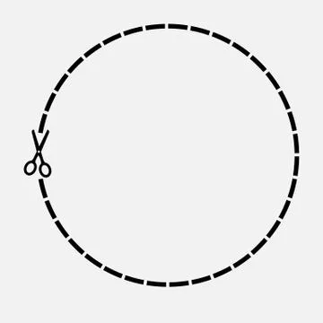 Cut out coupon rectangle shape with scissors. Vector illustration Stock Illustration