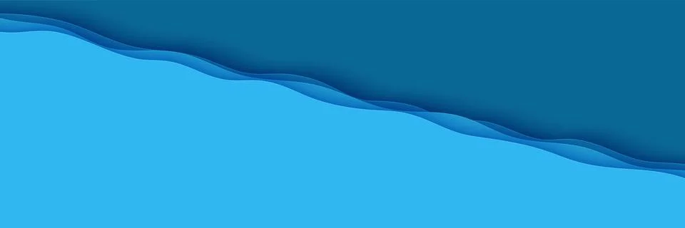Cut out diagonal deep waves rift in the ocean floor. Blue color layers with 스톡 일러스트