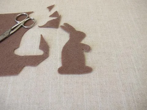 Cut out Easter bunny Foto stock