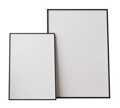 Cut out frames are shown isolated on a clear background. They are in a clear  Stock Photos