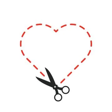 Cut out heart. Stock Illustration