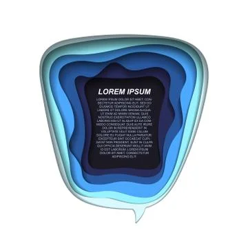 Cut out layers of paper Stock Illustration