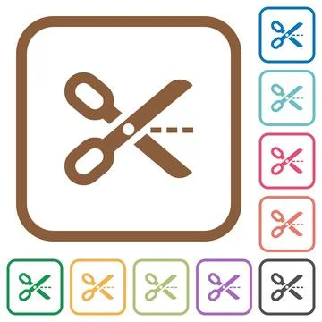 Cut out simple icons Stock Illustration