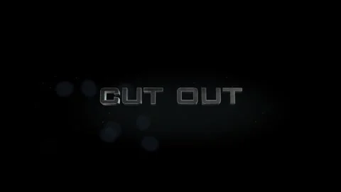 Cut out title metal text on black alpha channel background Stock Footage 295906608