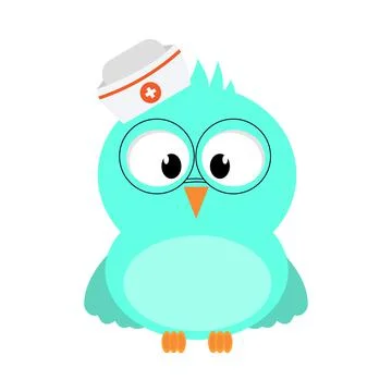 Cut owl illustration graphic vector. illustration young and happy, t-shirt, t Stock Illustration