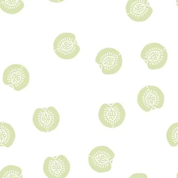 Cut peach pit glyph seamless pattern イラスト素材