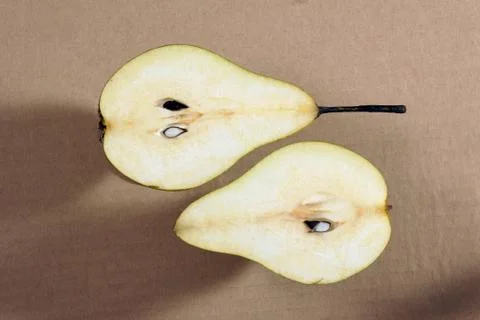 The cut pears Stock Photos