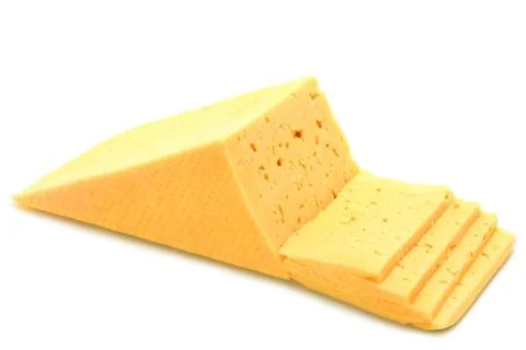 Cut piece of cheese Stock Photos