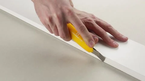 Cut a piece of drywall 스톡 동영상 60406635