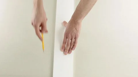 Cut a piece of drywall 스톡 동영상 60406636