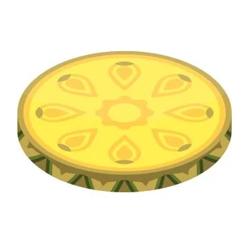 Cut of pineapple icon, isometric style Stock Illustration