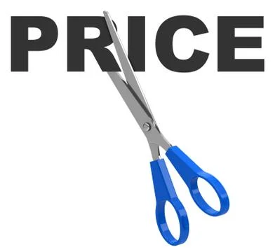 Cut the price Stock Illustration