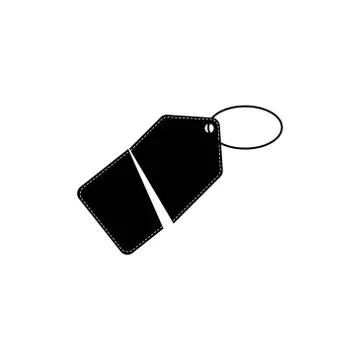 Cut price tag vector design template illustration Illustrazione stock