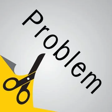 Cut problem Stock Illustration