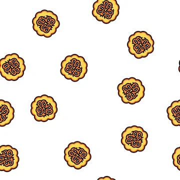 Cut pumpkin from above vector seamless pattern Stock Illustration