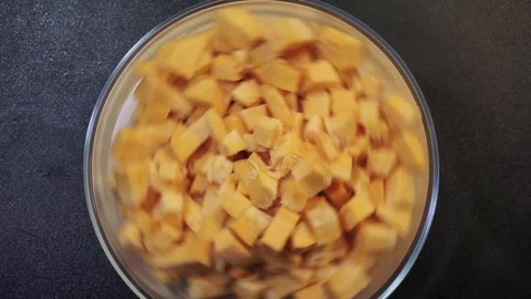 Cut pumpkin Stock Footage 97410412