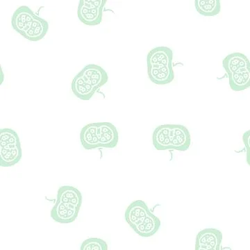 Cut pumpkin glyph seamless pattern Stock Illustration