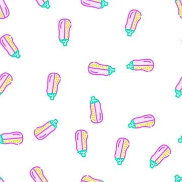 Cut ripe eggplant vector seamless pattern Stock Illustration