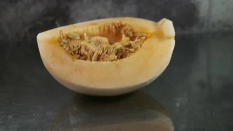 Cut rock melon Stock Footage 131537116