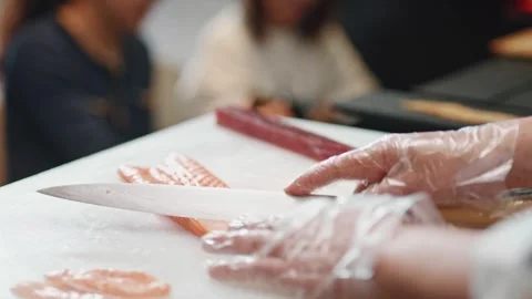 Cut salmon Stock Footage 270213871