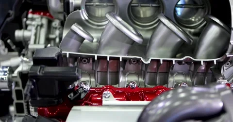 Cut section of Automotive Internal combustion engine. Stock Footage 264011889