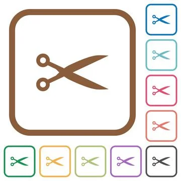 Cut simple icons Illustrazione stock