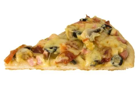 Cut off slice pizza Stock Photos