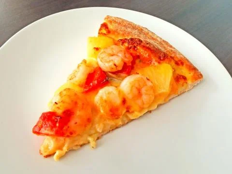 Cut off slice pizza Stock Photos