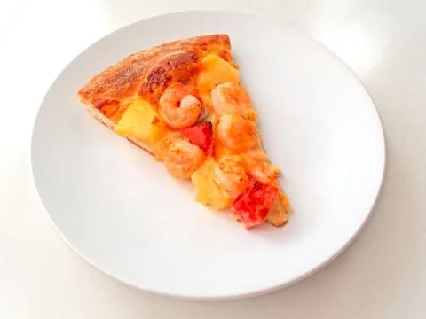 Cut off slice pizza Stock Photos