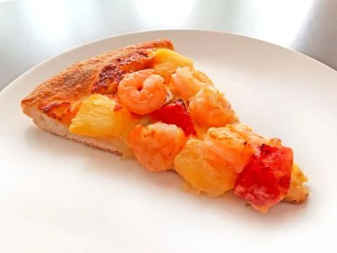 Cut off slice pizza Stock Photos