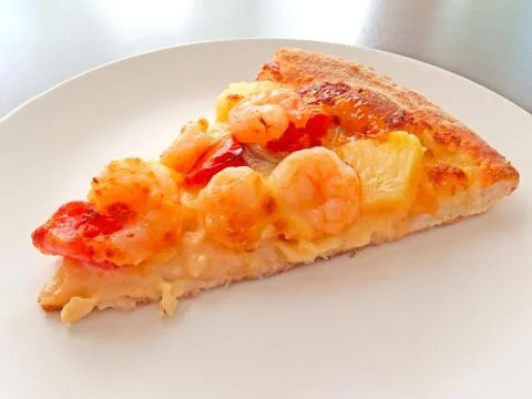 Cut off slice pizza Foto stock