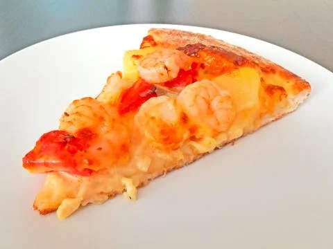 Cut off slice pizza Stock Photos